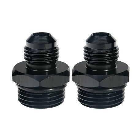 3 καθρέφτες Αλουμινίου κράμα ORB-8 O-ring Boss -8AN έως -6AN αρσενικό προσαρμογέα τοποθέτηση ευθεία μαύρο ανωτισμένο