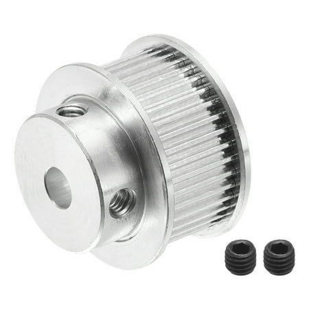 40 Δόντια 5mm Boring TimingPulley Συγχρονισμένος τροχός Ασημένιο, για ζώνες 3D εκτυπωτή, μηχανή CNC